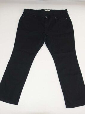 Levi's Women's Classic Straight Leg Jeans Size 24W Black Mid Rise 31.5" Inseam